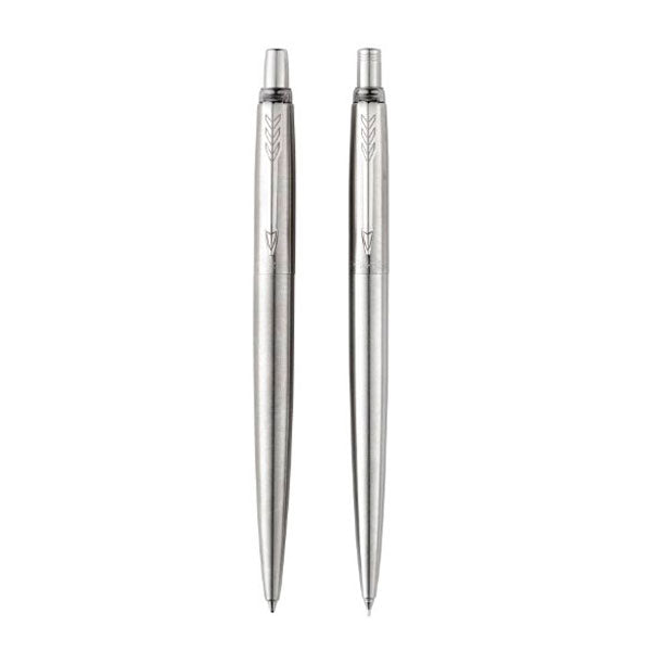 PARKER Jotter Ballpoint Pen & Pencil Set   - Stainless Steel