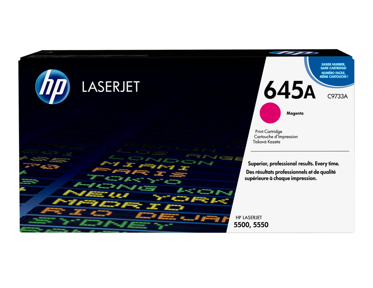 HP # 645A CLJ 5500 MAGENTA PRINT CARTRIDGE.