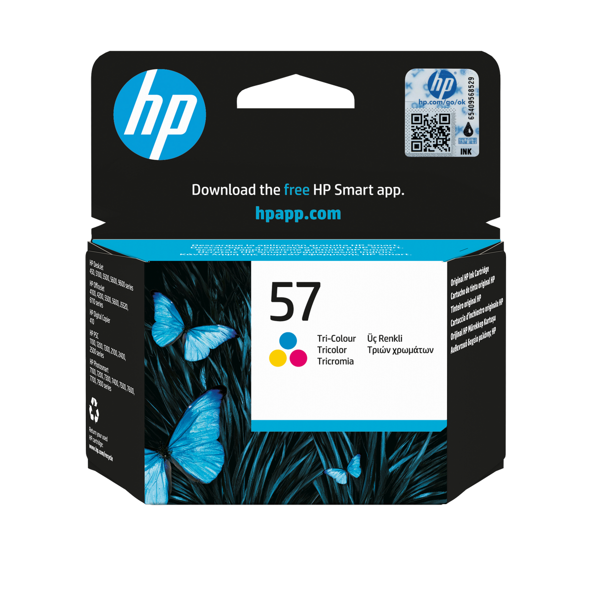 HP # 57 TRI-COLOR INKJET PRINT CARTRIDGE (17 ML) - HP PHOTOSMART 100 / 230 / 7150 / 7350 / 7550 - 125 PHOTOS.