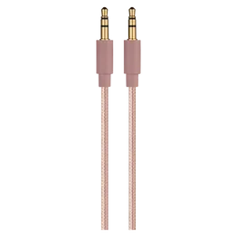 Premio Braided AUX Cable 2m - Rose Gold