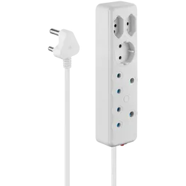 SWITCHED 5 Way Multiplug - White