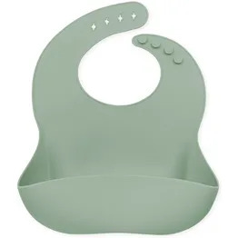 Echo Baby Silicone Bucket Bib - Sage