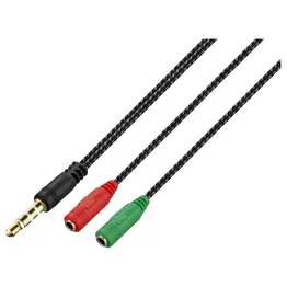 Volkano Unity Series AUX Splitter 4-Pole Plug to 2 AUX Sockets