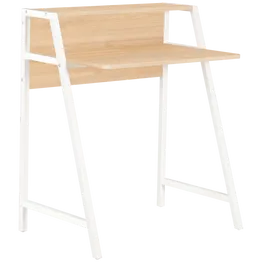Everfurn Orchid Desk with Monitor Shelf, Powder Coated Steel