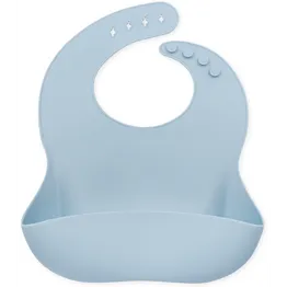 Echo Baby Silicone Bucket Bib - Powder Blue