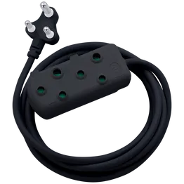 SWITCHED Light DUTY Side by Side (SBS) EXTENSION LEADS 10M - BK