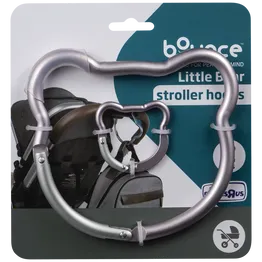 Bounce Stroller Hook 2pk Bear Pink