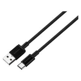 Premio braided USB Type-C cable Black 1.8m
