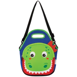 Quest Neoprene Lunch Bag - Dino - Blue/Green