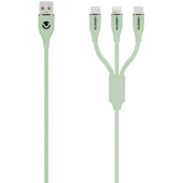 Volkano Flexi Series 3-in-1 Charging Cable - Green