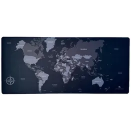 Everfurn Desk Mat - World Map - Large - Black - Non-Slip