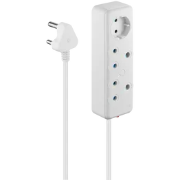 SWITCHED 3 Way Multiplug - White