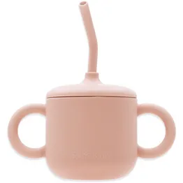 Echo Baby Silicone Training Cup with Straw - Rose