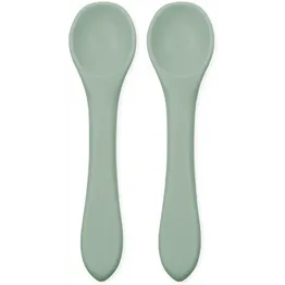 Echo Baby Silicone Feeding Spoons 2-Pack - Sage