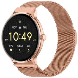 Volkano Ayla Collection Smartwatch with Extra Silicone Strap - Gold