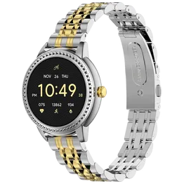 Volkano Ayla Collection Round Smartwatch With 2 Colour Metal link Strap