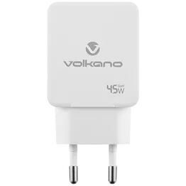 Volkano Potent Plus series 45W GaN Compact Dual USB and USB-C PD Wall Charger