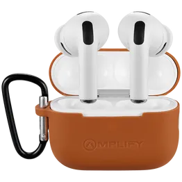 Amplify Note X 3 Series TWS Earphones - White Case + Orange Cover