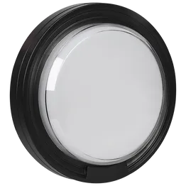 Ellies Cresent Series AC 24W Round LED Bulkhead - PC - BK