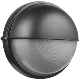 Ellies Arc Series - AC Round Bulkhead - Aluminium + Glass - E27 Base -BK