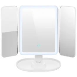 ZEN Selene Series Detachable Trifold Makeup Mirror - White