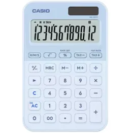 Casio MS-20YC-LB 12 Digit Desk Calculator Light Blue
