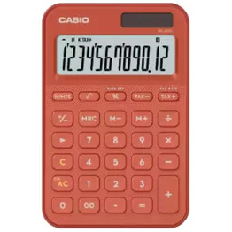 Casio MS-20YC 12 Digit Desk Calculator Red