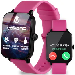 Volkano Chroma Series Smartwatch with Pink Strap