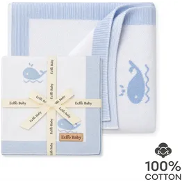 Echo Baby Knitted Blanket - Whale Pattern