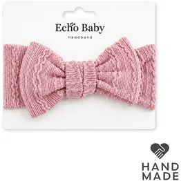 Echo Baby Bow Headband - Baby Pink