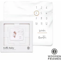 Echo Baby Milestone Blanket - White