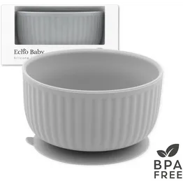 Echo Baby Silicone Suction Bowl - Stone