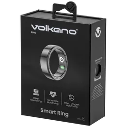 Volkano Ring Series Smart Ring with Charge Case - Black 20.8mm