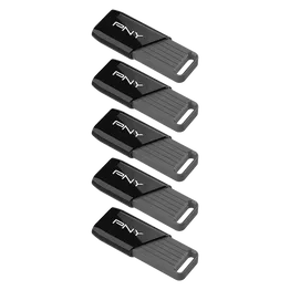 PNY 64GB USB 2.0 Flash Drive Value Pack - 5 Carded Units