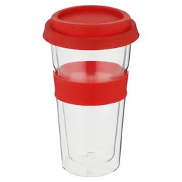 Snappy Thermal Glass Tumbler 400ml Red