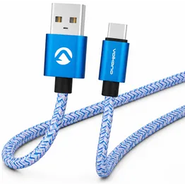 Volkano Fashion Series Micro USB Cable 1.8m - Sky Blue