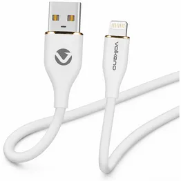 Volkano Flexi Series USB to MFI Lightning 1.5m 5v 2.4a 12w - White