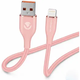 Volkano Flexi Series USB to MFI Lightning 1.5m 27w - Pink