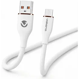 Volkano Flexi Series USB to Micro USB 1.5m 18w - White