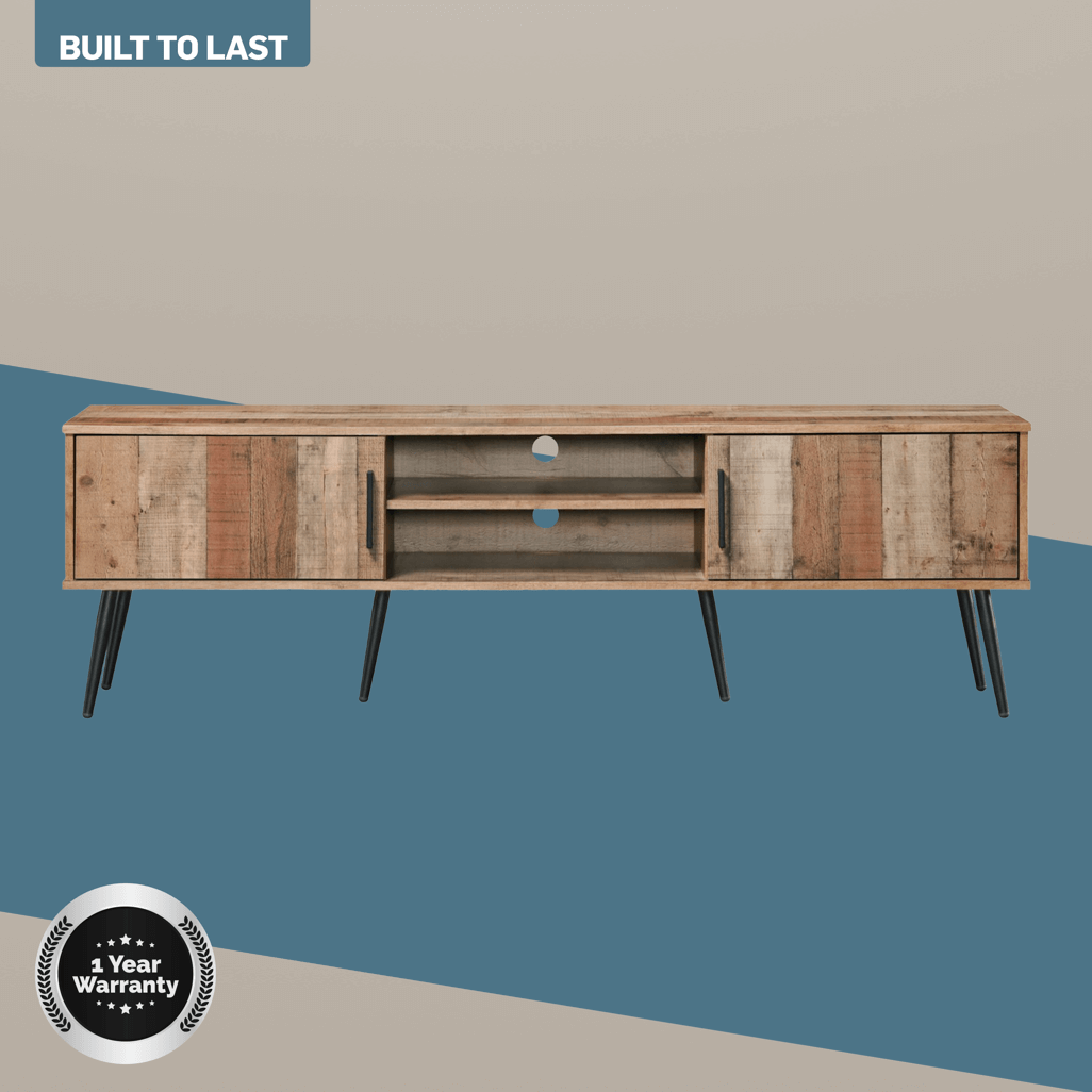 Everfurn Vernice TV Stand, 1800w with Two Cupboards