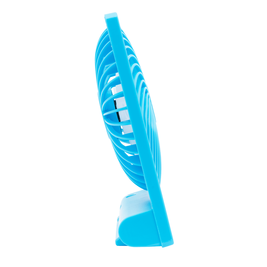 Profile view of the ELEKTRA 2704 - TURBO COLOR AIR + ONE fan in vibrant blue color.