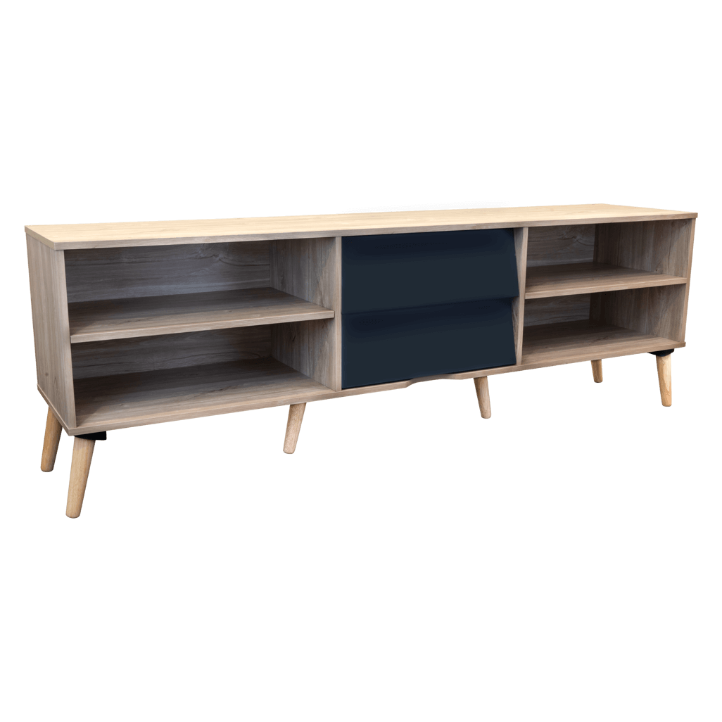 Everfurn Everest Tall TV Stand, 2 Drawers