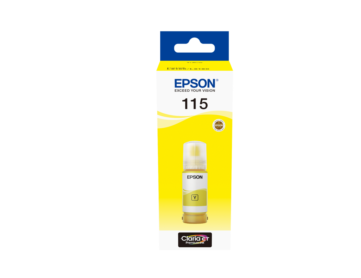 Epson 115 Ecotank Yellow Ink Bottle 70ml, 2300 Photos