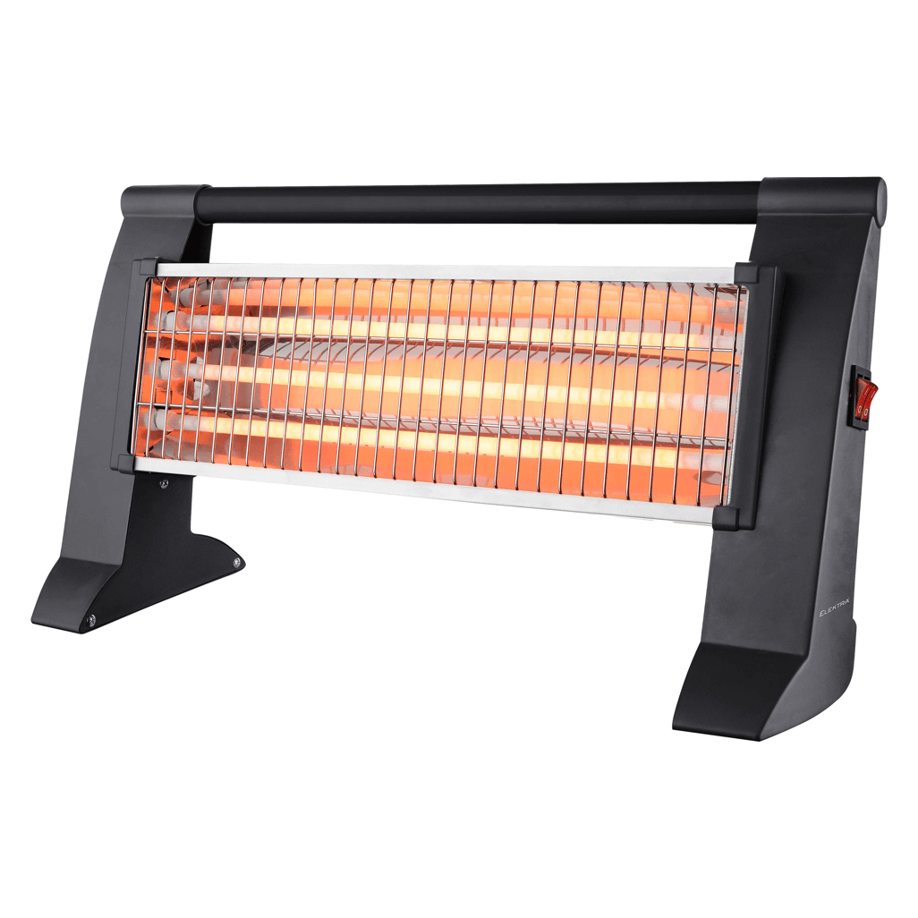 Elektra 3 Bar Heater, compact and lightweight electric heater with built-in safety features and carry handle.