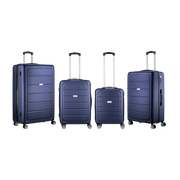 Set of Travelwize Maple 65cm navy ABS spinner luggage with 4 wheels, showcasing durability and style for travel.