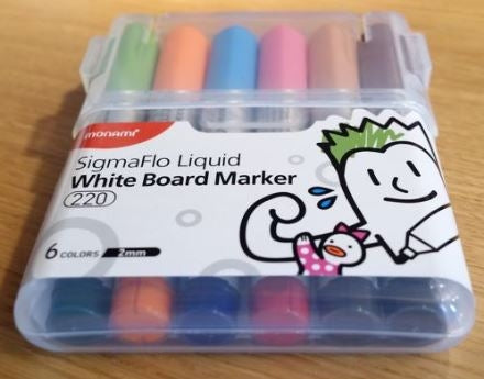 MONAMI Sigmaflo Liquid 220 Whiteboard Marker Assort 6'S