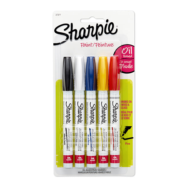 SHARPIE Paint Marker Fine 5 per Card Assorted