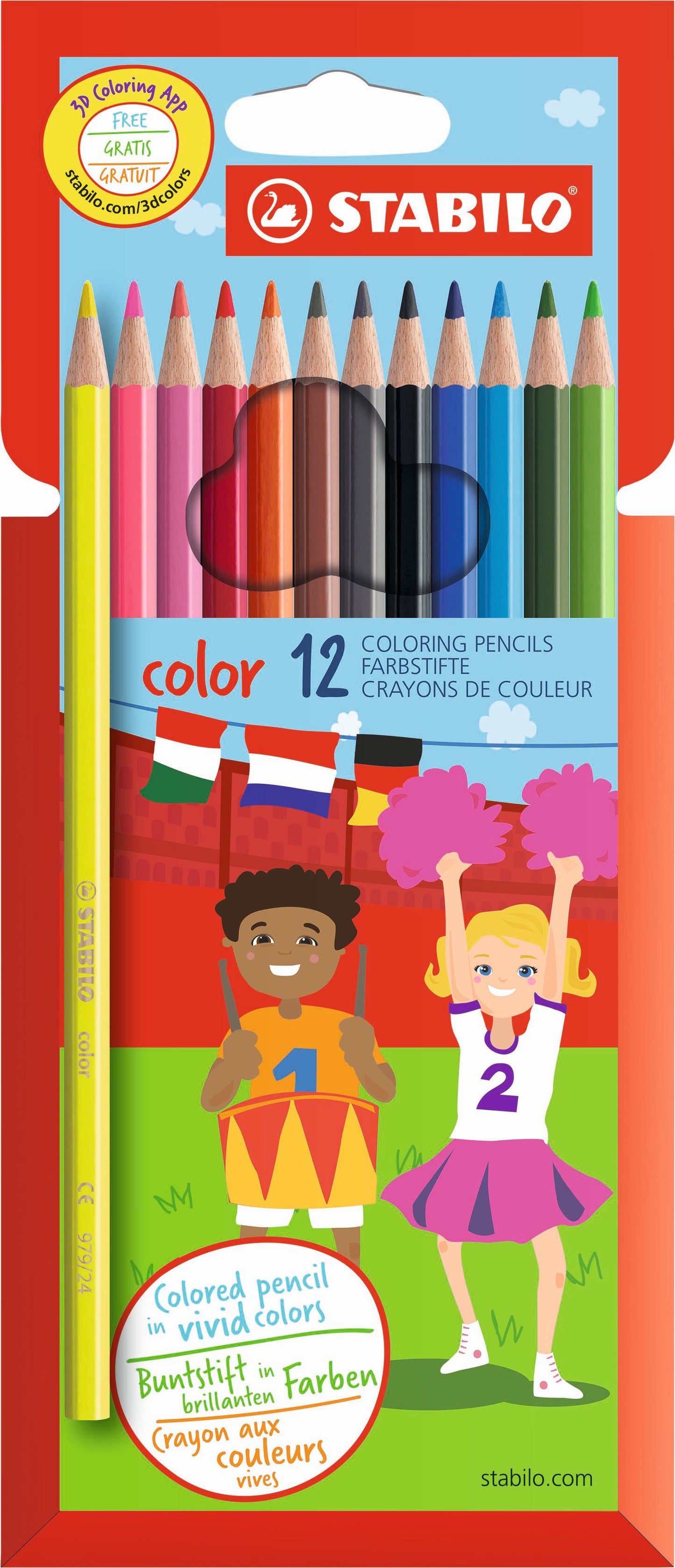 STABILO Color Colour Pencil Assorted Box 12's