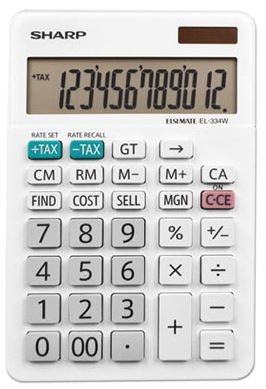 SHARP EL334A 10 Digit Solar Calculator
