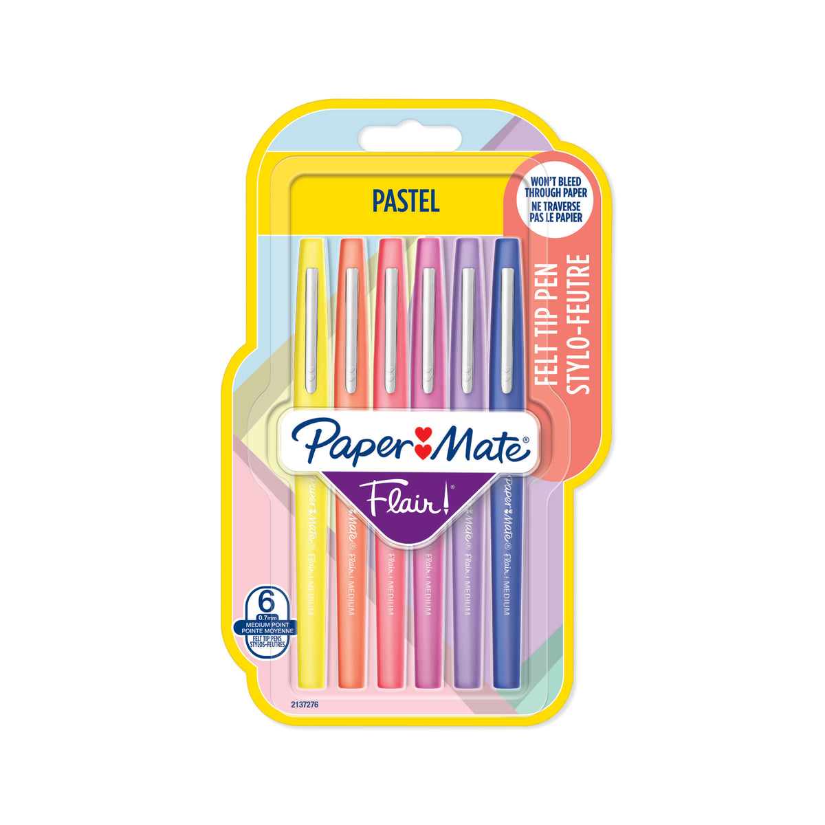 PAPER MATE Flair Pastel Medium 0.7mm 6's